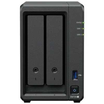 NAS Synology Diskstation DS725+/ 2 Bahías 3.5'- 2.5'/ 4GB DDR4/ Formato Torre