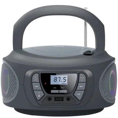 Radio CD Fonestar BOOM-ONE-G/ 13W/ con Cable/ a Pilas/ Gris