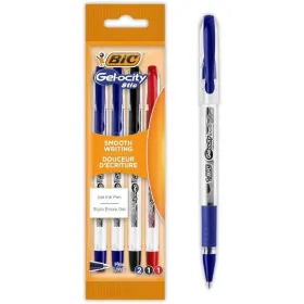 Bolígrafos de Tinta de Gel Retráctil Bic Gelocity Stic 992599/ 4 unidades/ Surtidos