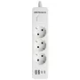 Regleta con Interruptor Orbegozo EN 3100/ 3 Tomas de Corriente/ 2 USB/ 2 USB Tipo-C/ Cable 1.4m/ Blanca