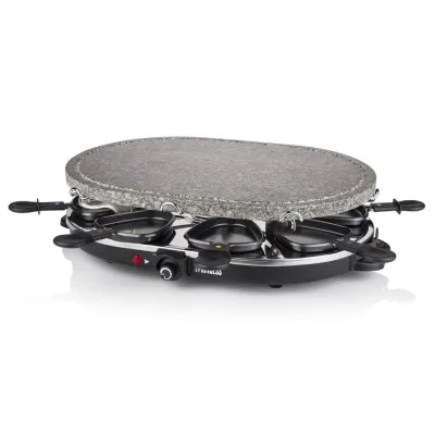Parrilla Princess Stone 8 Oval & Raclette 162720/ 1200W/ Tamaño 430*300mm