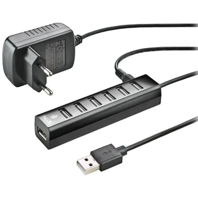 Hub USB 2.0 con Alimentación Externa NGS IHUB7 Tiny/ 7xUSB
