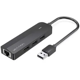 Hub USB 2.0 Vention CHPBB/ 3xUSB/ 1xMicro USB PD/ 1xRJ45