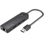 Hub USB 2.0 Vention CHPBB/ 3xUSB/ 1xMicro USB PD/ 1xRJ45