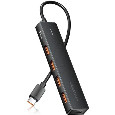Hub USB 3.2 Vention CHJBB/ 4xUSB/ 1xUSB Tipo-C