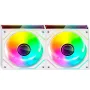 Pack 2 Ventiladores Mars Gaming MF-3DPROX2R/ 12cm/ ARGB/ Blancos
