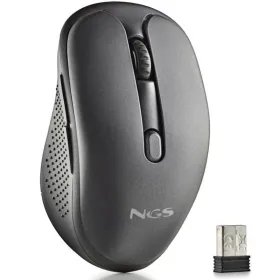 Ratón Inalámbrico NGS Evo Spook silencioso/ Batería recargable/ Hasta 1600 DPI/ Negro