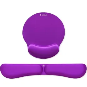 Pack de Reposamuñecas y Alfombrilla Ergonómica Subblim Ergo MemoryFlex/ Púrpura