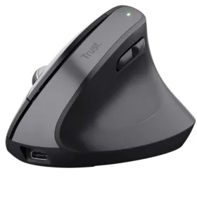 Ratón Vertical Inalámbrico Trust Bayo+/ Batería Recargable/ Hasta 2400 DPI