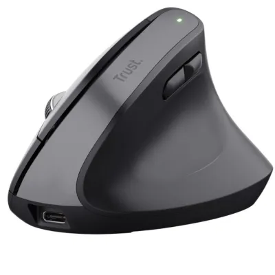 Ratón Vertical Inalámbrico Trust Bayo+/ Batería Recargable/ Hasta 2400 DPI