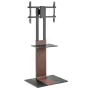 Soporte de Suelo Inclinable/ Giratorio con Bandeja DVD Aisens FT86TSE-401 para TV de 37-86'/ hasta 50kg