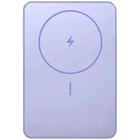 Powerbank 5000mAh Xiaomi Super Slim Magnetic Power Bank 5000/ Wireless/ Púrpura/ Incluye Cable USB Tipo-C