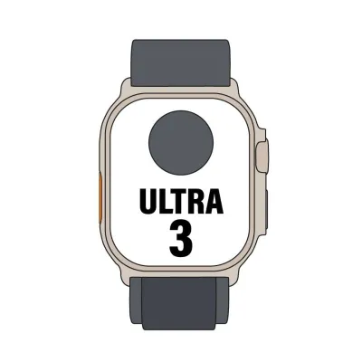 Apple Watch Ultra 3/ GPS/ Cellular/ 49mm/ Caja Titanio Negro/ Correa Loop Alpine Negra L