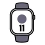 Apple Watch Series 11/ GPS/ 42mm/ Plata/ Correa Deportiva Niebla Lila (M/L)