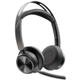 Auriculares Inalámbricos PolyVoyager Focus 2 USB-C-C + Adaptador USB-C/A/ con Micrófono/ Bluetooth/ Negros