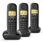 Teléfono Inalámbrico Gigaset Basic 100/ Pack TRIO/ Negro