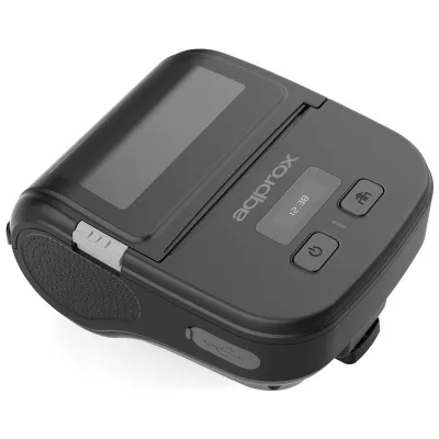 Impresora de Tickets Approx appPOS80PORTABLE/ Térmica/ Ancho papel 80mm/ USB-Bluetooth/ Negra