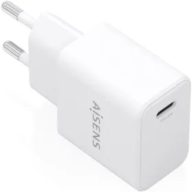 Cargador de Pared GaN Aisens A110-1023/ 1xUSB Tipo-C/ 20W/ Blanco