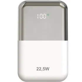 Powerbank 10000mAh Leotec LEPOW22W10WS/ 22.5W/ Blanco y Plata/ Incluye Cable USB Tipo-C