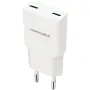Cargador de Pared Nanocable 10.10.2023/ 2xUSB Tipo-C/ 20W/ Blanco