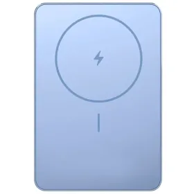 Powerbank 5000mAh Xiaomi Super Slim Magnetic Power Bank 5000/ Wireless/ Azul/ Incluye Cable USB Tipo-C
