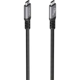 Cable USB 3.2 Tipo-C Aisens A107-0989/ USB Tipo-C Macho - USB Tipo-C Macho/ Hasta 100W/ 10Gbps/ 4m/ Negro