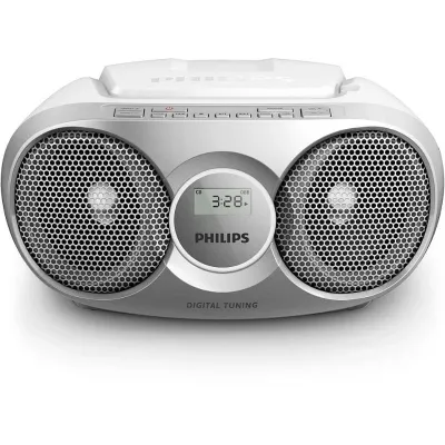 Radio CD Philips AZ215S/ 3W RMS/ con Cable/ Plata
