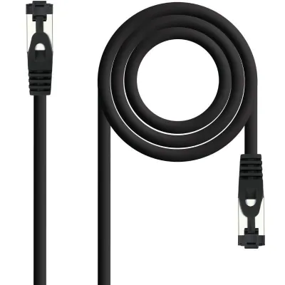 Cable de Red RJ45 SSTP Nanocable 10.20.2000-L25-BK Cat.8.1/ 25cm/ Negro