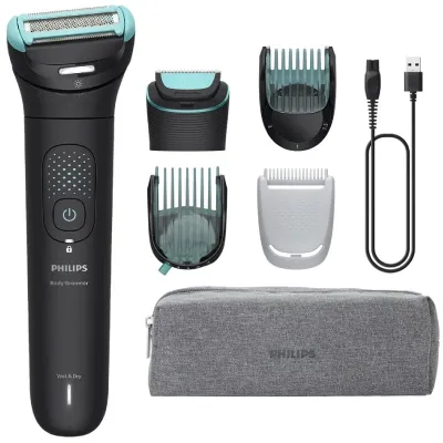 Cortabarbas Philips Body Groomer 7000 Series BG7470/15/ con Batería/ 5 Accesorios