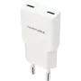Cargador de Pared Nanocable 10.10.2026/ 2xUSB Tipo-C/ 25W/ Blanco