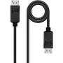 Cable DisplayPort 1.4 8K Nanocable 10.15.2802/ DisplayPort Macho - DisplayPort Macho/ 2m/ Certificado/ Negro