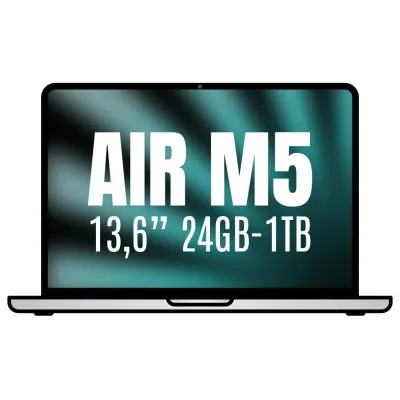 Apple Macbook Air 13,6'/ M5 10-Core CPU/ 24GB/ 1TB SSD/ 10-Core GPU/ Plata