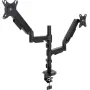 Soporte de Mesa para 2 Monitores TooQ DB1533TNR-B/ Giratorio/ Inclinable/ hasta 9kg