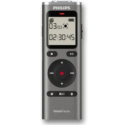 Grabadora de Voz Philips VoiceTracer DVT1170/ 20kHz/ Plata