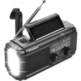 Radio Portátil Sunstech RPE25/ con Batería/ Linterna/ Negra