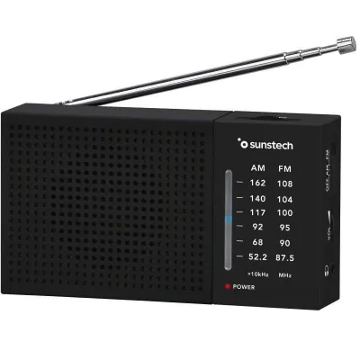 Radio Portátil Sunstech RPS412/ a Pilas/ Negra