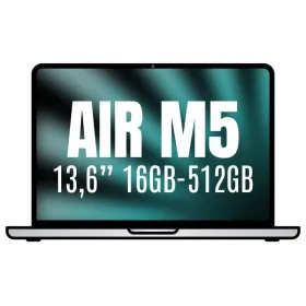 Apple Macbook Air 13,6'/ M5 10-Core CPU/ 16GB/ 512GB SSD/ 8-Core GPU/ Plata
