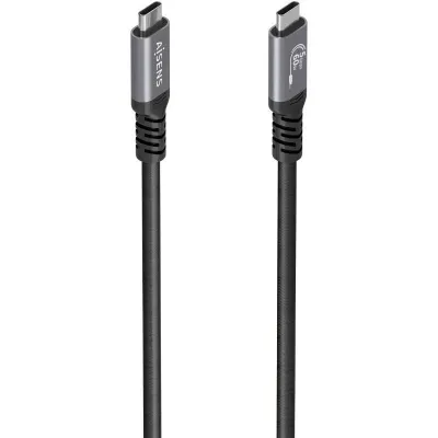 Cable USB 3.2 Tipo-C Aisens A107-0991/ USB Tipo-C Macho - USB Tipo-C Macho/ Hasta 60W/ 5Gbps/ 7m/ Negro