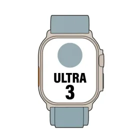 Apple Watch Ultra 3/ GPS/ Cellular/ 49mm/ Caja de Titanio Natural/ Correa Loop Alpine Azul Claro S