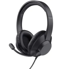 Auriculares Trust Ayda Max/ con Micrófono/ Jack 3.5/ Negros