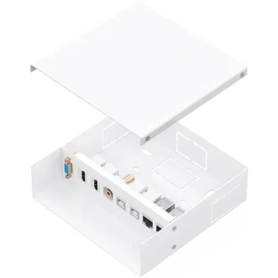 Caja de Conexiones Aisens A127-1031/ VGA - 2x HDMI - Jack 3.5 - 2x USB-B - 2x RJ45