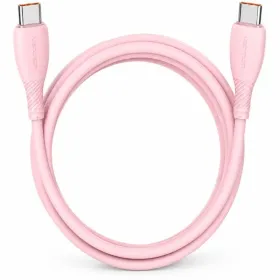 Cable USB 2.0 Tipo-C Vention TRWPF/ USB Tipo-C Macho - USB Tipo-C Macho/ Hasta 100W/ 480Mbps/ 1m/ Rosa