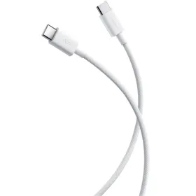 Cable USB 2.0 Tipo-C 3A Xiaomi Braided/ USB Tipo-C Macho - USB Tipo-C Macho/ Hasta 60W/ 480Mbps/ 1m/ Blanco