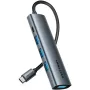 Hub USB Tipo-C 3.0 Vention TGZHB/ 3xUSB/ 1xUSB Tipo-C PD/ Gris