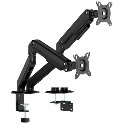 Soporte de Mesa con Contrapeso para 2 Monitores Aisens DT32TSR-451/ Giratorio/ Inclinable/ hasta 9kg