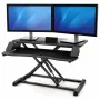 Soporte de Sobremesa Elevable Fellowes Sit-Stand Lotus Corsivo/ hasta 15kg/ Negro