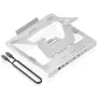 Soporte de Sobremesa - Docking USB Tipo-C Aisens ASUC-7P046-GR/ 2xUSB/ 1xUSB Tipo-C/ 2xHDMI/ 1xRJ45/ 1xUSB Tipo-C PD/ Gris