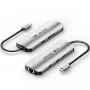 Docking USB Tipo-C Vention TQKHB/ 1xHDMI 4K/ 3xUSB/ 1xUSB Tipo-C PD/ 1xRJ45/ 1xLector de Tarjetas/ Gris