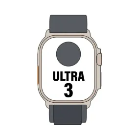Apple Watch Ultra 3/ GPS/ Cellular/ 49mm/ Caja Titanio Negro/ Correa Loop Alpine Negra L