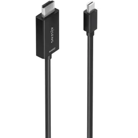 Cable Conversor Aisens A125-0888/ Mini DisplayPort Macho - HDMI 4K Macho/ 2m/ Negro
